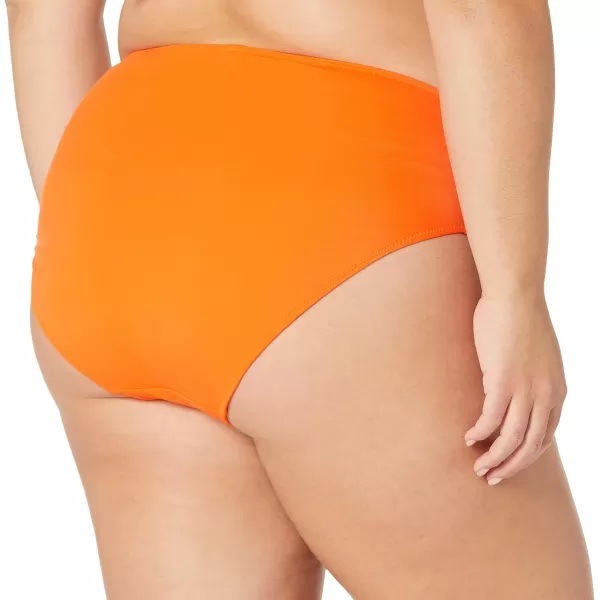 Amazon Essentials Womens High Waist High Leg Bikini BottomOrange