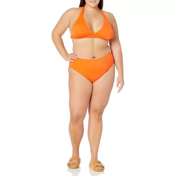 Amazon Essentials Womens High Waist High Leg Bikini BottomOrange