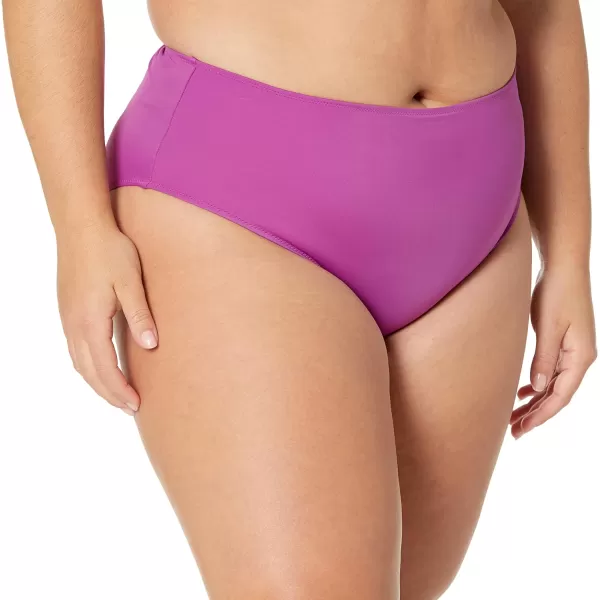 Amazon Essentials Womens High Waist High Leg Bikini BottomViolet