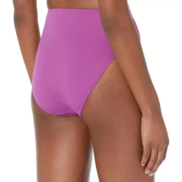 Amazon Essentials Womens High Waist High Leg Bikini BottomViolet