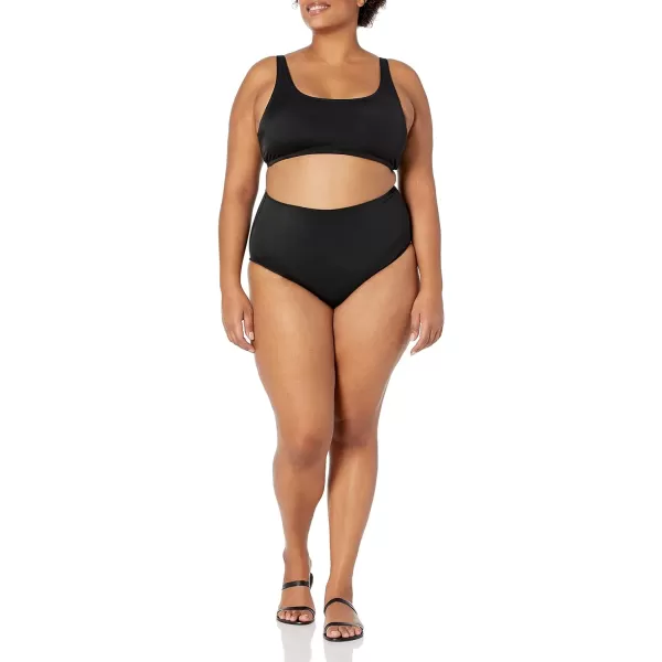 Amazon Essentials Womens High Waist Swim Bottom Available in Plus SizeWashed Black
