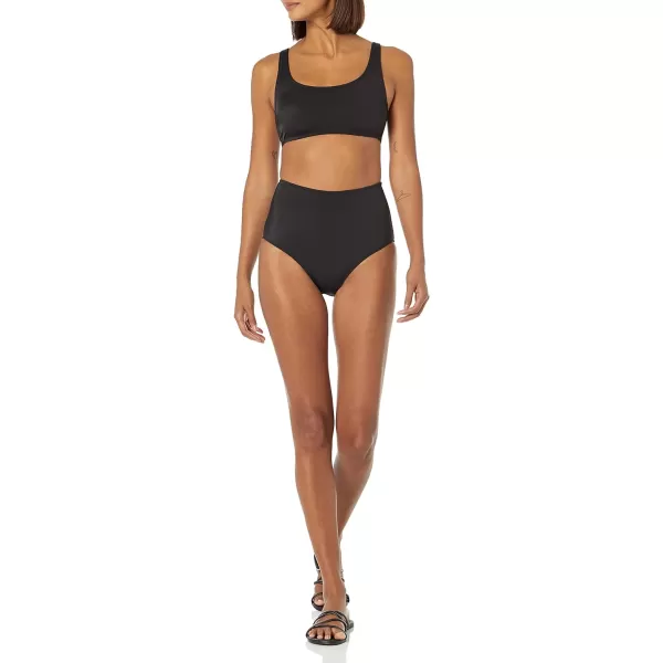 Amazon Essentials Womens High Waist Swim Bottom Available in Plus SizeWashed Black