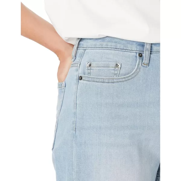 Amazon Essentials Womens HighRise Relaxed Leg Tapered Ankle JeanLight Wash