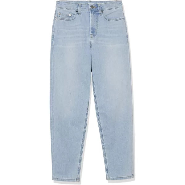 Amazon Essentials Womens HighRise Relaxed Leg Tapered Ankle JeanLight Wash