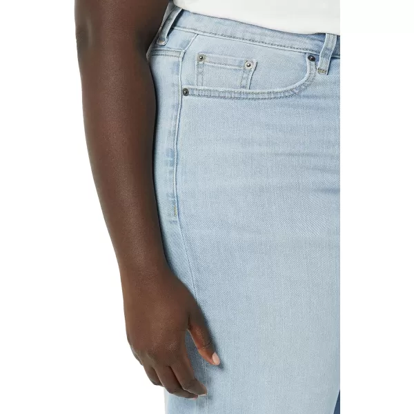 Amazon Essentials Womens HighRise Relaxed Leg Tapered Ankle JeanLight Wash