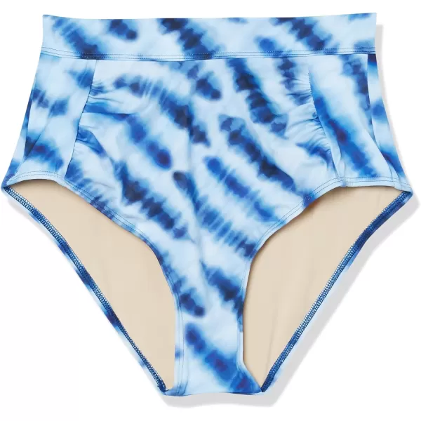 Amazon Essentials Womens HighWaist Bikini BottomsBlue Tie Dye