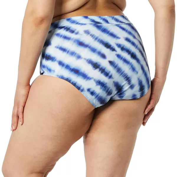 Amazon Essentials Womens HighWaist Bikini BottomsBlue Tie Dye