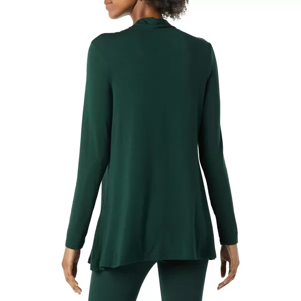 Amazon Essentials Womens Jersey LongSleeve Mock Neck Swing Tunic Previously Daily RitualDeep Green