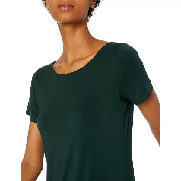 Amazon Essentials Womens Jersey RegularFit BalletBack tShirt Dress Previously Daily RitualRayon Blend Moss Green