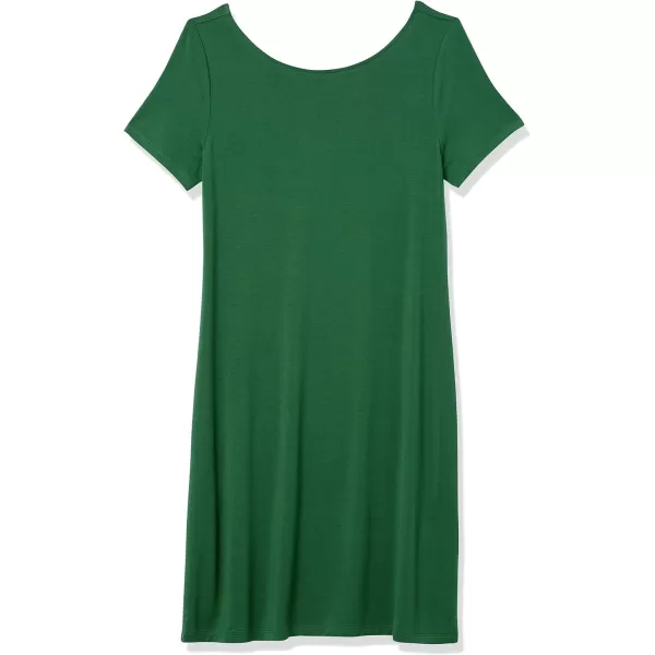 Amazon Essentials Womens Jersey RegularFit BalletBack tShirt Dress Previously Daily RitualSustainably Sourced Rayon Blend Jade Green