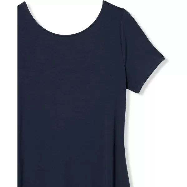 Amazon Essentials Womens Jersey RegularFit BalletBack tShirt Dress Previously Daily RitualSustainably Sourced Rayon Blend Navy