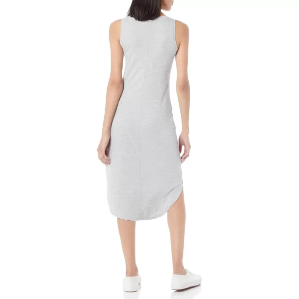 Amazon Essentials Womens Jersey RegularFit Sleeveless vNeck Midi Dress Previously Daily RitualRayon Blend Light Grey Heather