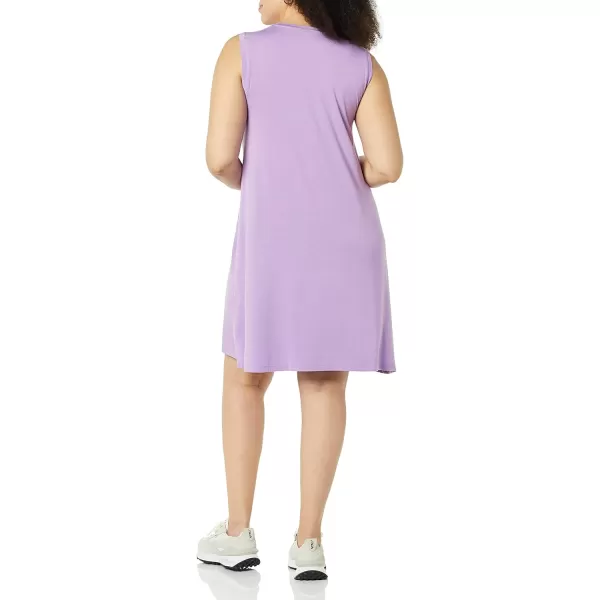 Amazon Essentials Womens Jersey RelaxedFit MuscleSleeve Swing Dress Previously Daily RitualRayon Blend Lilac