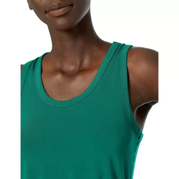 Amazon Essentials Womens Jersey Scoopneck Racerback Tank Top Previously Daily RitualRayon Blend Dark Emerald Green