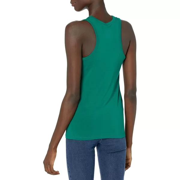 Amazon Essentials Womens Jersey Scoopneck Racerback Tank Top Previously Daily RitualRayon Blend Dark Emerald Green