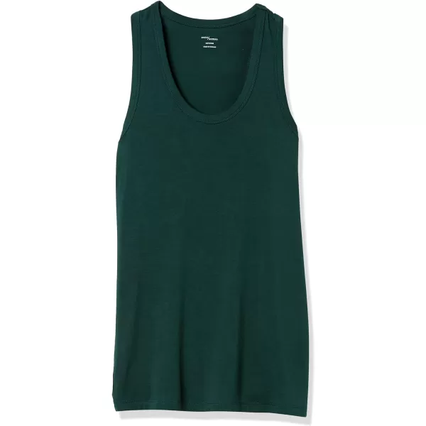 Amazon Essentials Womens Jersey Scoopneck Racerback Tank Top Previously Daily RitualRayon Blend Deep Green