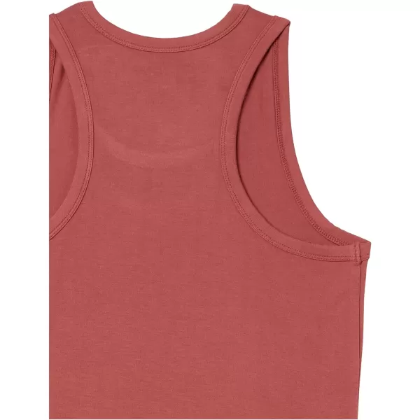 Amazon Essentials Womens Jersey Scoopneck Racerback Tank Top Previously Daily RitualSustainably Sourced Rayon Blend Brick Red