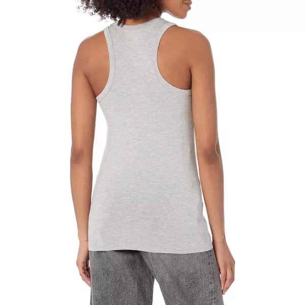 Amazon Essentials Womens Jersey Scoopneck Racerback Tank Top Previously Daily RitualSustainably Sourced Rayon Blend Light Grey Heather