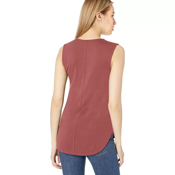 Amazon Essentials Womens Jersey StandardFit VNeck Tank Top Previously Daily Ritual Multipacks1 Dark Rose