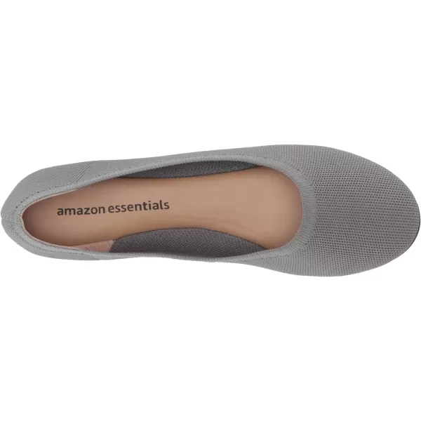 Amazon Essentials Womens Knit Ballet FlatLight Grey