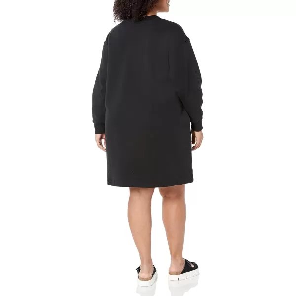 Amazon Essentials Womens Knit Henley Sweatshirt Dress Available in Plus SizeBlack