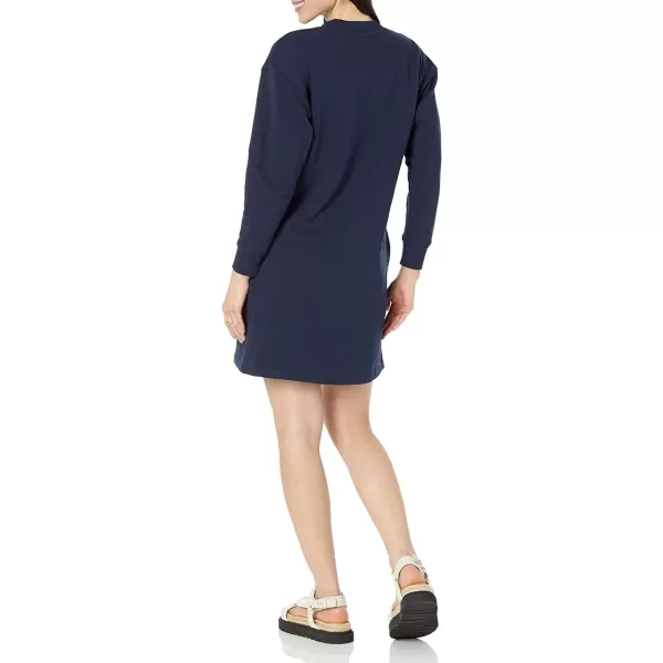 Amazon Essentials Womens Knit Henley Sweatshirt Dress Available in Plus SizeNavy