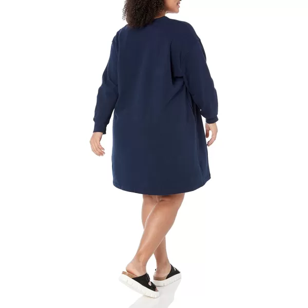 Amazon Essentials Womens Knit Henley Sweatshirt Dress Available in Plus SizeNavy