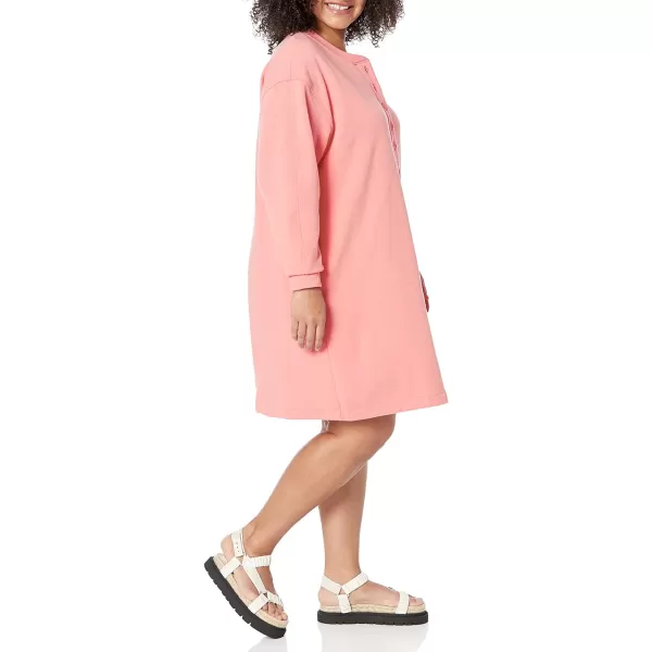 Amazon Essentials Womens Knit Henley Sweatshirt Dress Available in Plus SizePeach