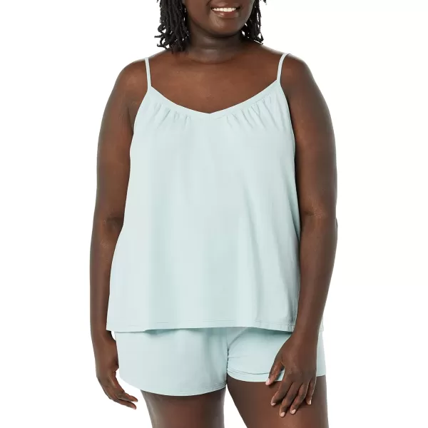 Amazon Essentials Womens Knit Jersey Cami Short Pajama SetDusty Blue