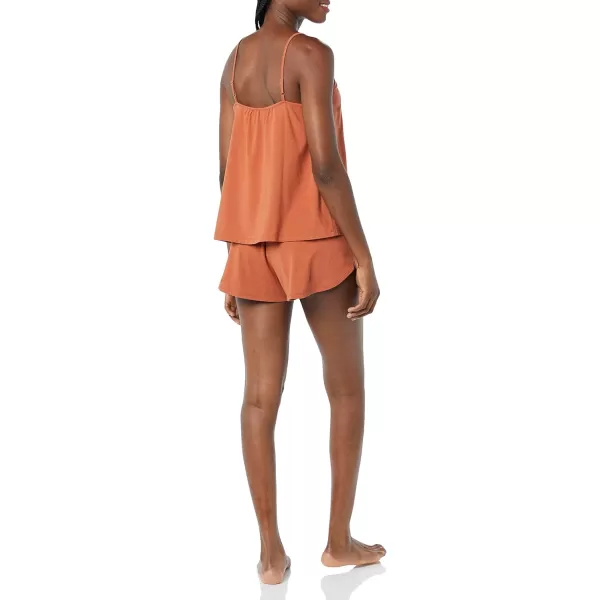 Amazon Essentials Womens Knit Jersey Cami Short Pajama SetTerracotta