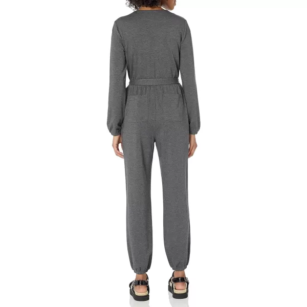 Amazon Essentials Womens Knit Surplice Jumpsuit Available in Plus SizeCharcoal Heather