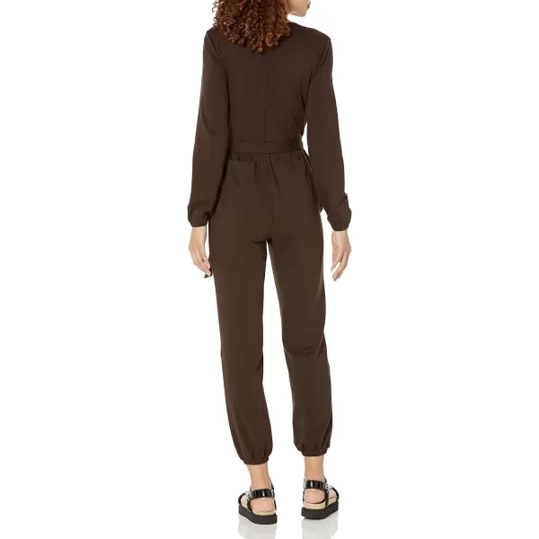 Amazon Essentials Womens Knit Surplice Jumpsuit Available in Plus SizeEspresso