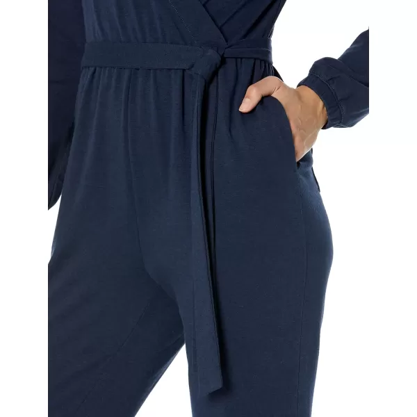 Amazon Essentials Womens Knit Surplice Jumpsuit Available in Plus SizeNavy