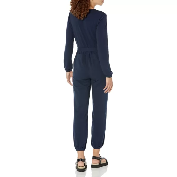 Amazon Essentials Womens Knit Surplice Jumpsuit Available in Plus SizeNavy