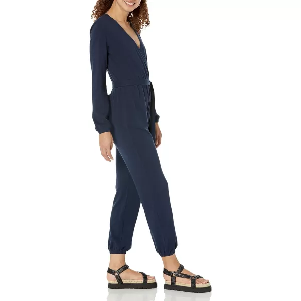 Amazon Essentials Womens Knit Surplice Jumpsuit Available in Plus SizeNavy