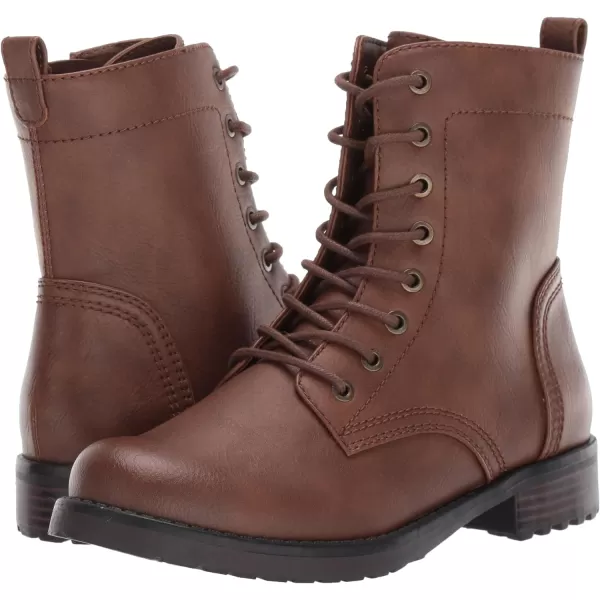 Amazon Essentials Womens LaceUp Combat BootCognac