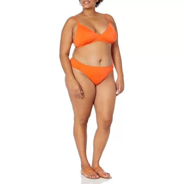 Amazon Essentials Womens LightSupport Classic Bikini Swimsuit TopOrange