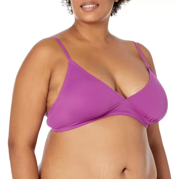 Amazon Essentials Womens LightSupport Classic Bikini Swimsuit TopViolet