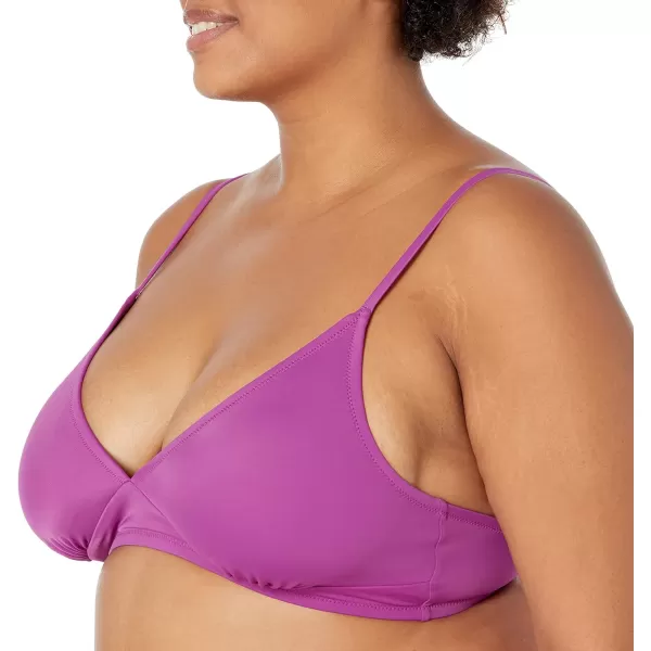 Amazon Essentials Womens LightSupport Classic Bikini Swimsuit TopViolet