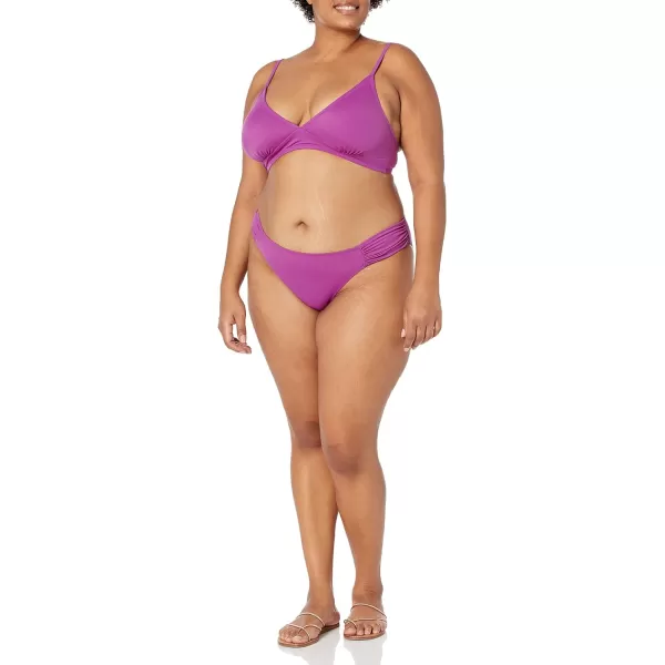 Amazon Essentials Womens LightSupport Classic Bikini Swimsuit TopViolet