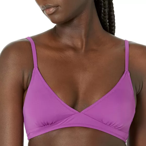 Amazon Essentials Womens LightSupport Classic Bikini Swimsuit TopViolet