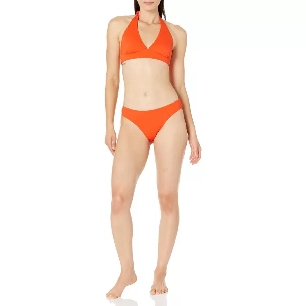 Amazon Essentials Womens LightSupport Tie Halter Bikini Swimsuit Top Available in Plus SizeOrange