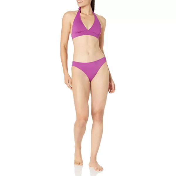 Amazon Essentials Womens LightSupport Tie Halter Bikini Swimsuit Top Available in Plus SizeViolet