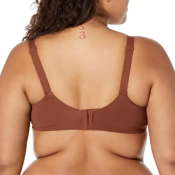 Amazon Essentials Womens Lightly Lined Plunge Bra Pack of 2BurgundyChocolate