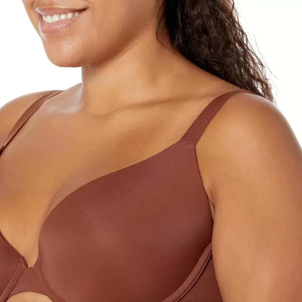 Amazon Essentials Womens Lightly Lined Plunge Bra Pack of 2BurgundyChocolate