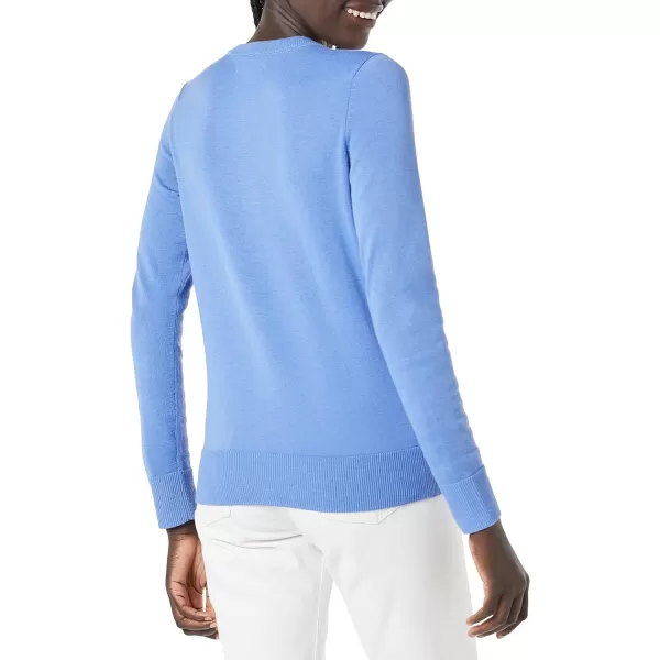 Amazon Essentials Womens Lightweight Crewneck Cardigan Sweater Available in Plus SizeBlue