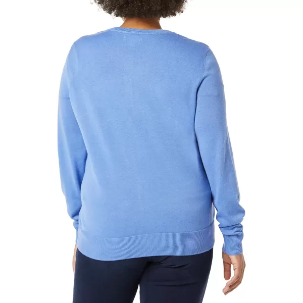 Amazon Essentials Womens Lightweight Crewneck Cardigan Sweater Available in Plus SizeBlue