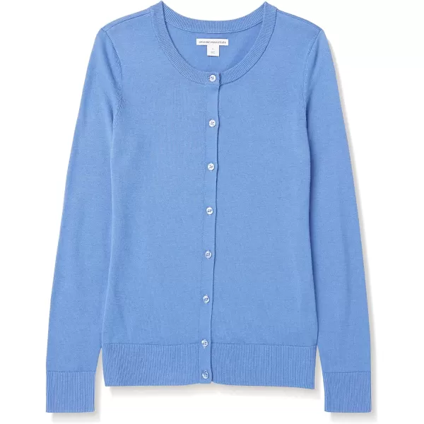 Amazon Essentials Womens Lightweight Crewneck Cardigan Sweater Available in Plus SizeBlue