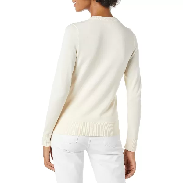 Amazon Essentials Womens Lightweight Crewneck Cardigan Sweater Available in Plus SizeEcru