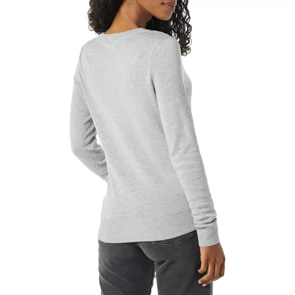 Amazon Essentials Womens Lightweight Crewneck Cardigan Sweater Available in Plus SizeGrey Heather